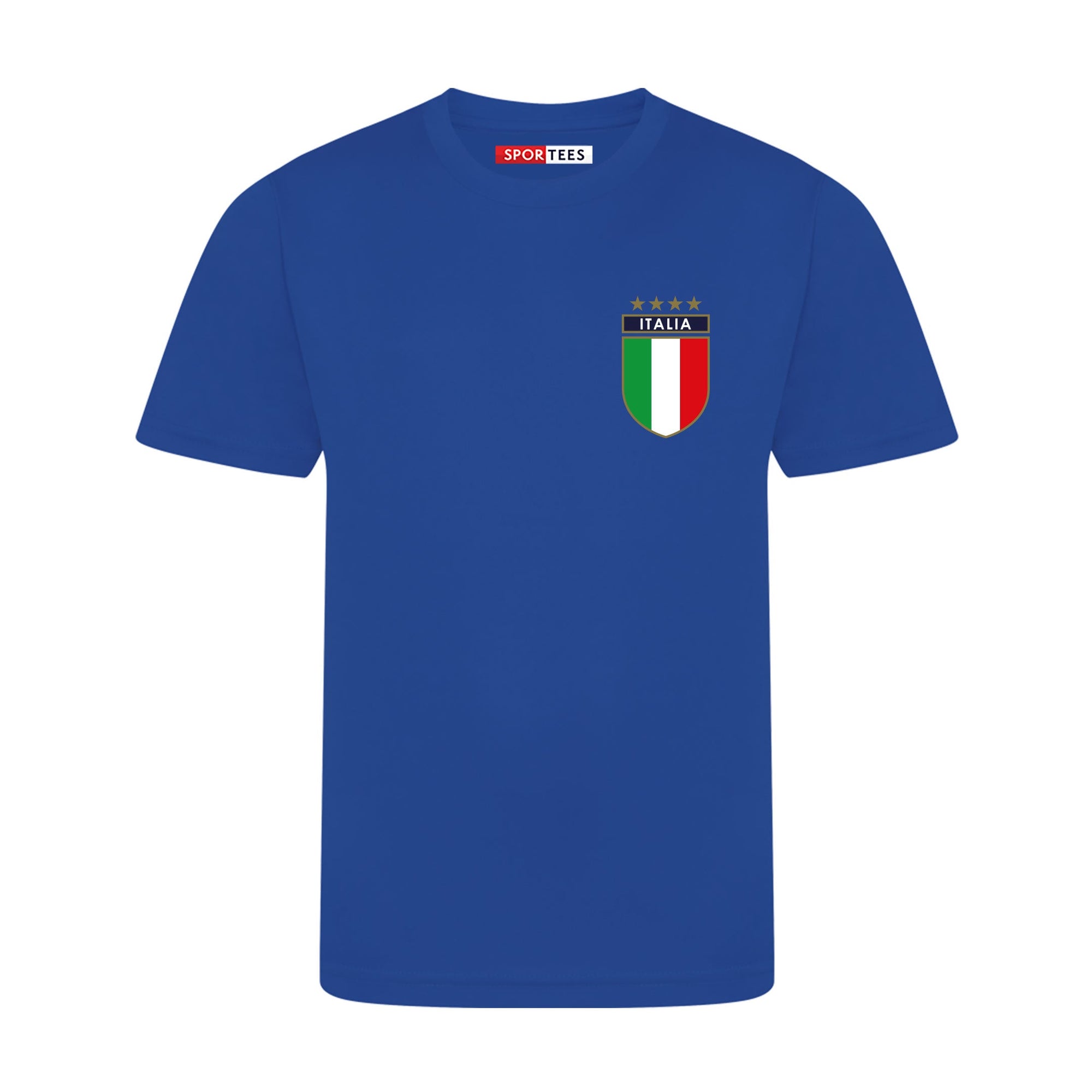 Personalised Italy Style Blue & Gold Home Shirt